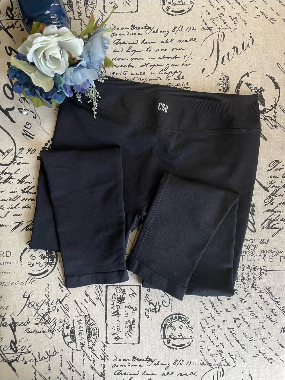 NWT CSB x Isabelle Mathers Seamless Compression Leggings in Black Size XL - Picture 6 of 13